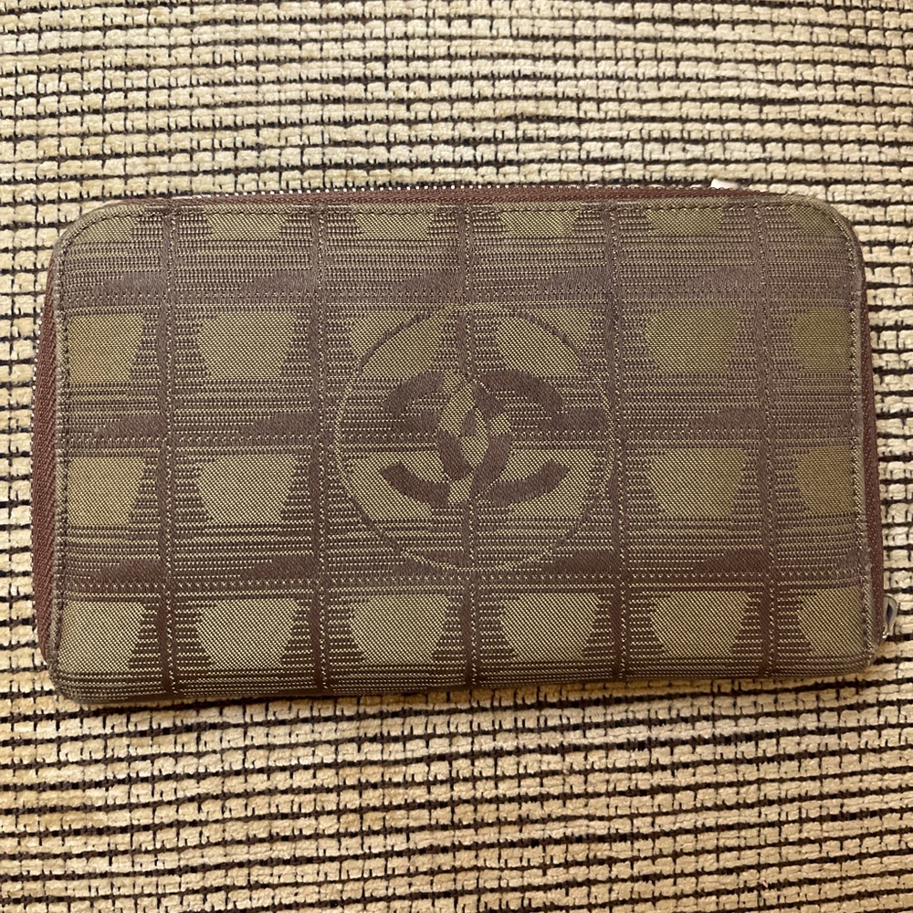 Chanel Travel Line zip around wallet, authentic